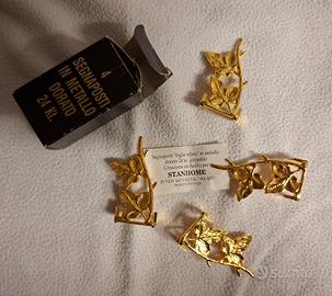 4 Segnaposti Stanhome vintage placcati oro