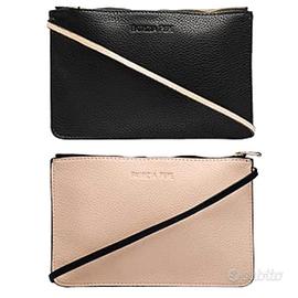 Patrizia Pepe pochette bustina pelle 2 in 1 NUOVA 