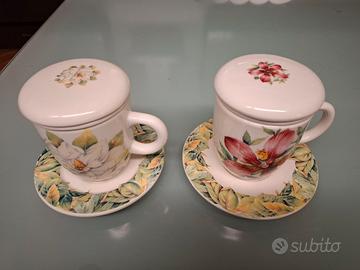 Tazze da The e Tisane - decorazioni floreali