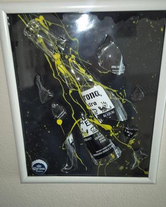 Quadro in resina e birra Corona