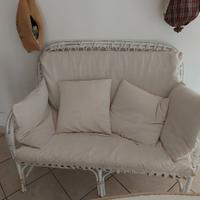 Salottino in vimini da giardino