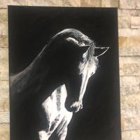 DIPINTO A MANO ''CAVALLO'' FIRMATO E CERTIFICATO
