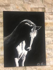 DIPINTO A MANO ''CAVALLO'' FIRMATO E CERTIFICATO
