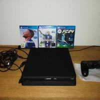 PS4 CON CAVI, JOYSTICK E 4 GIOCHI