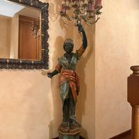 Statua Lampada Moretto Veneziano