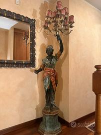 Statua Lampada Moretto Veneziano