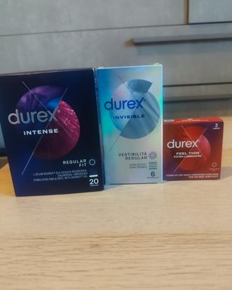 Stock 23 Preservativi Durex (Intense, Feel Thin, I