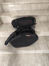 Bauletto moto con struttura e borse laterali