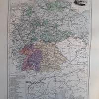Carta geografica antica Impero di Germania