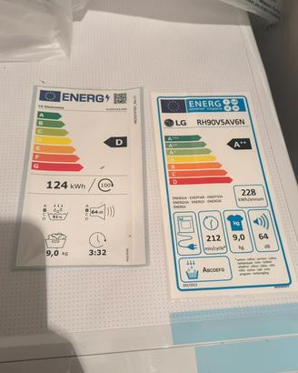 asciugatrice lg 9 kg nuova mai usata