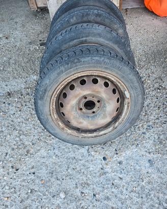 cerchi + gomme 155/065 R14 75T M+S