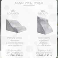 Cuscino Letto/Divano ergonomico+Cusc. poggiagambe