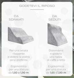 Cuscino Letto/Divano ergonomico+Cusc. poggiagambe