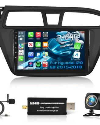 Carplay e kit casse Hyundai i20 2016