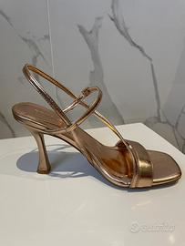 Sandalo + borsa oro-rosa