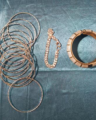 Lotto bracciali e anello donna bigiotteria fashion