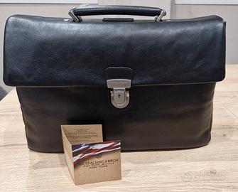 Valigetta in pelle nera A.G. Spalding & Bros nuova