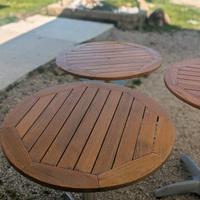 Tavolini da esterno in teak – pronti all’uso, 