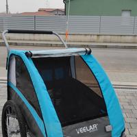 Carrello bici porta bambini 2 posti 