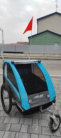 Carrello bici porta bambini 2 posti 