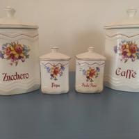 Set contenitori vintage ceramica Laveno cucina