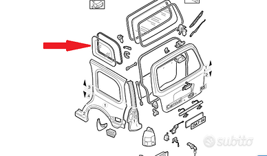 Vetro Fisso Post. Sx Kia Carnival 99>