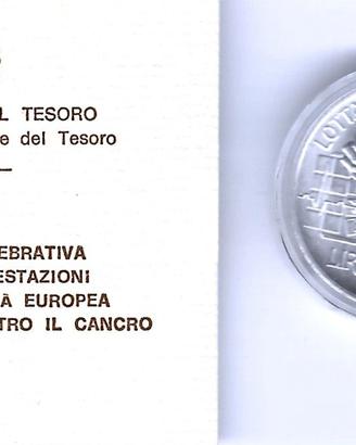 Repubblica Italiana - 500 lire Lotta al Cancro