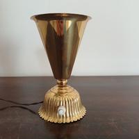 Lampada vintage a cono dorata