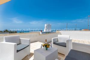 Terrazza vista spiaggetta Mancaversa 3 doppie