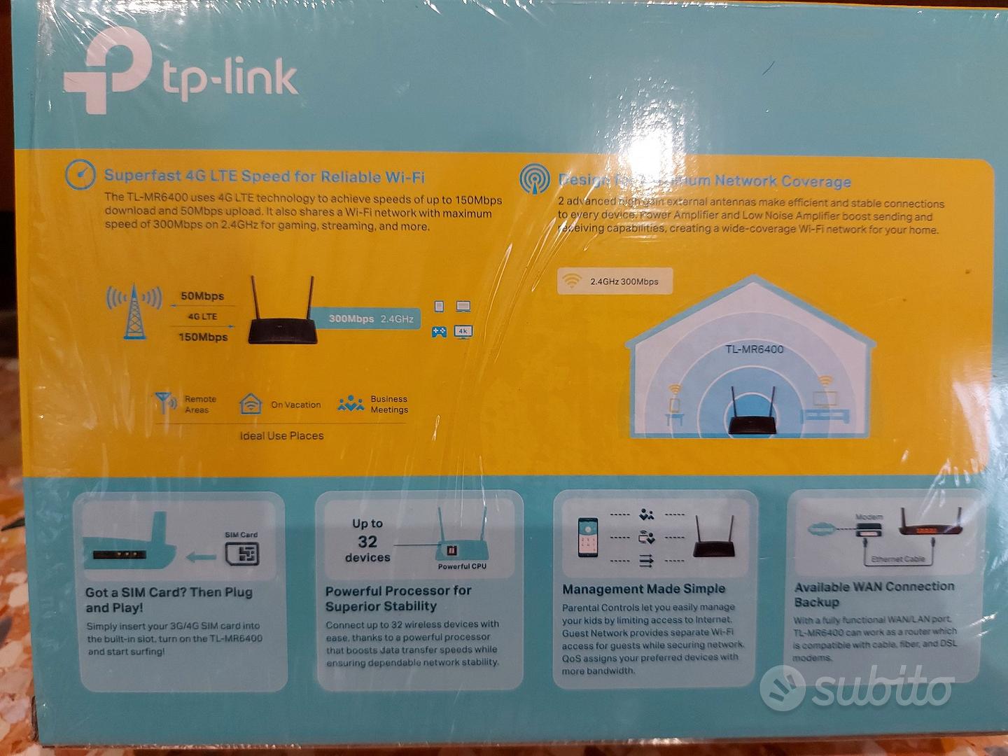 Router tp-link tl-mr6400 con sim - Informatica In vendita a Padova