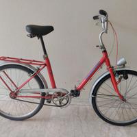 bici donna Rossa Pieghevole Graziella ruota 24