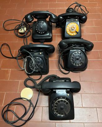 Telefoni Siemens a disco in bachelite nera