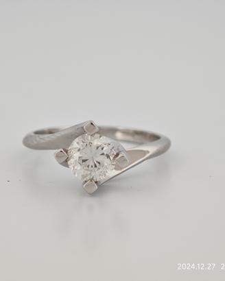 anello solitario diamante naturale ct 0.70 (GIA)