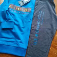 Tuta bimbo 5 anni  blu cotone garzato