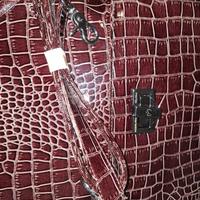 Borsa stile Marta Marzotto effetto coccodrillo - 