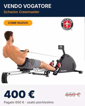Vogatore Schwinn Crewmaster - 400€