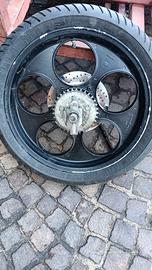 CERCHIO ANTERIORE E POSTERIORE APRILIA AF1 50 1987