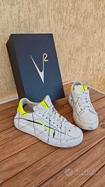 Scarpe V2 bianco/giallo fluo con schizzi tg 43 