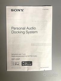Sony RDP-X50iP  / audio