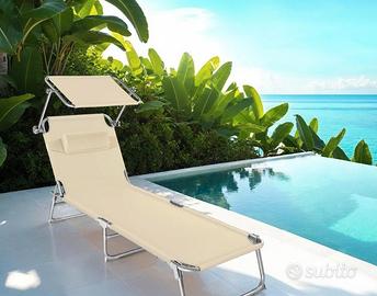 Set di due lettini pieghevoli per mare