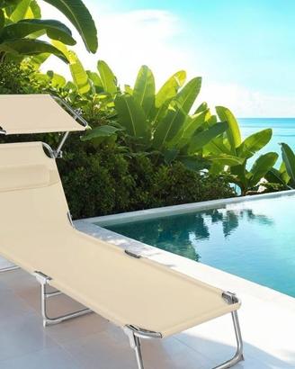 Set di due lettini pieghevoli per mare