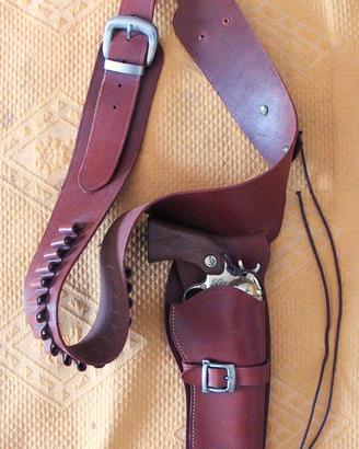 Cinturone Western Cowboy copia identica in Cuoio +