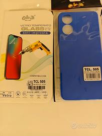 cover e vetro temperato per tcl 505