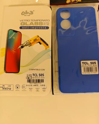 cover e vetro temperato per tcl 505