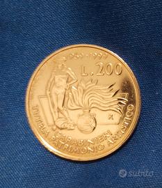 200 Lire  Carabinieri Tutela Patrimonio Artistico 