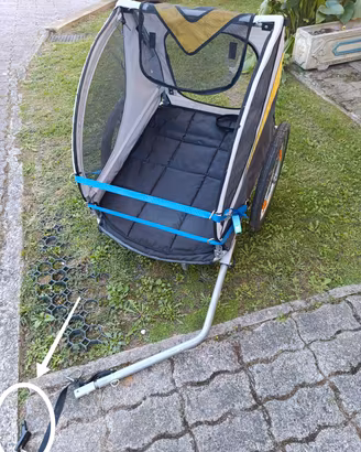 rimorchio bici per cani 