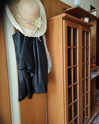 Parete attrezzata ingresso vintage legno specchio