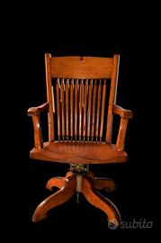 sedia poltrona girevole design americana vintage 