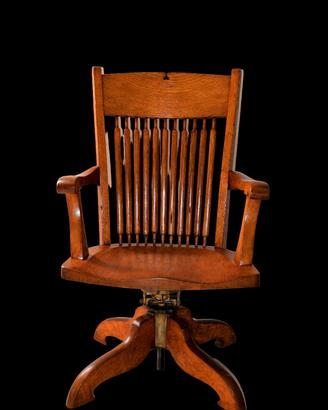 sedia poltrona girevole design americana vintage 