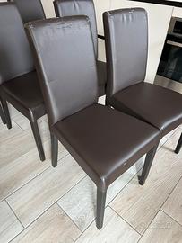 6 sedie in ecopelle usate